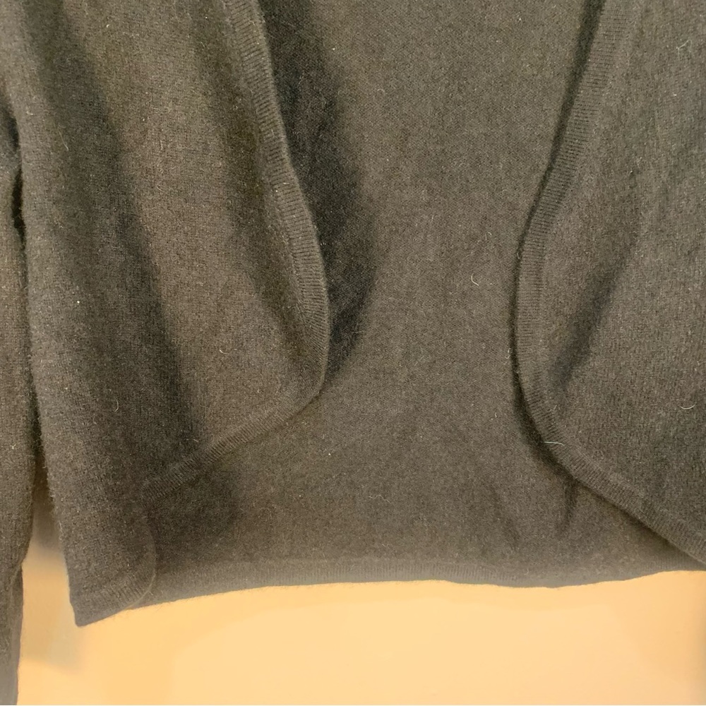 Saks Fifth Avenue Black Label 100% Cashmere Cropped Shrug Cardigan - Picture 8 of 9